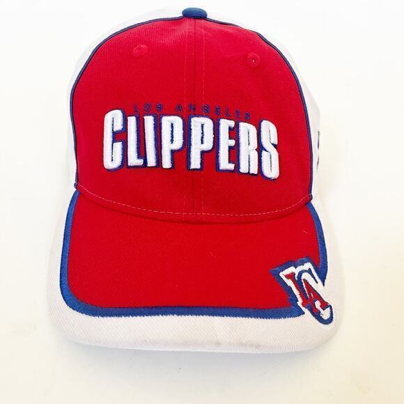 Los Angeles Clippers NBA Adidas Adjustable Strap Hat Cap White Red Basketball - Picture 1 of 6